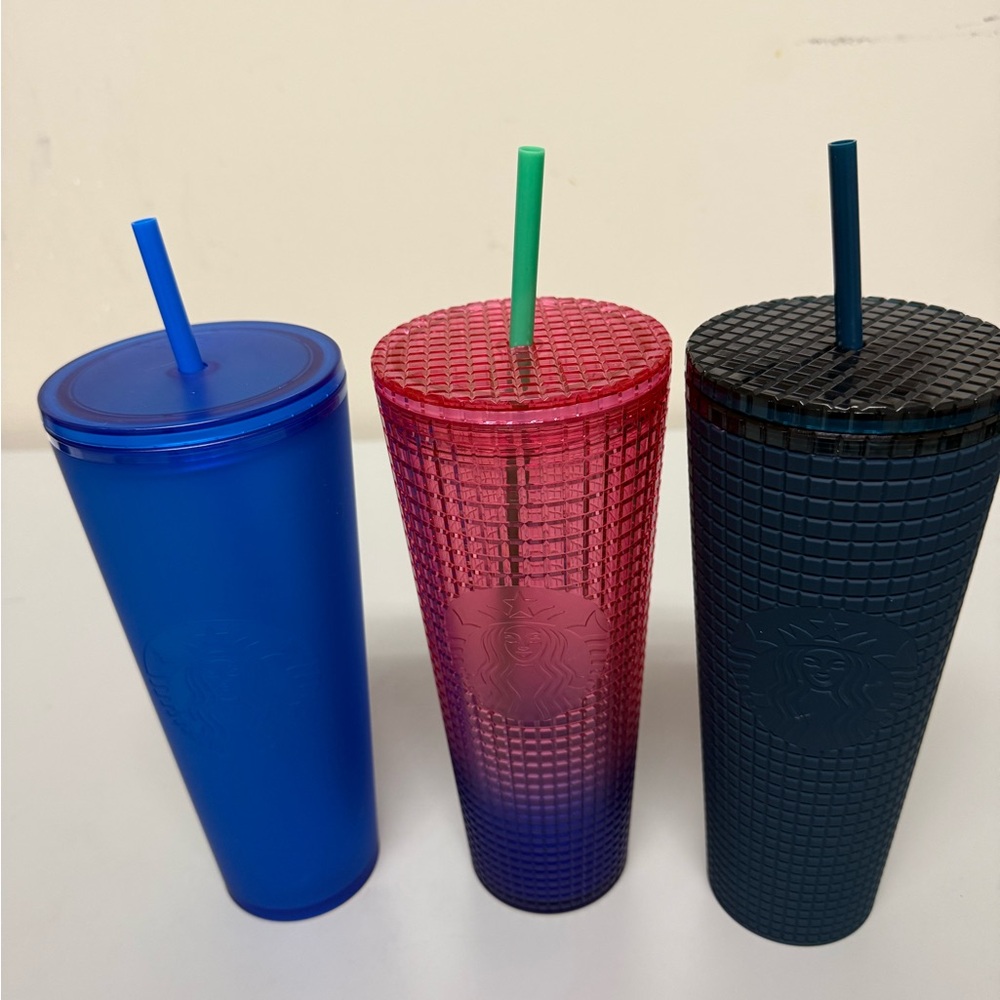 Starbucks Vibrant Tumbler Trio - Blue, Pink,Green
